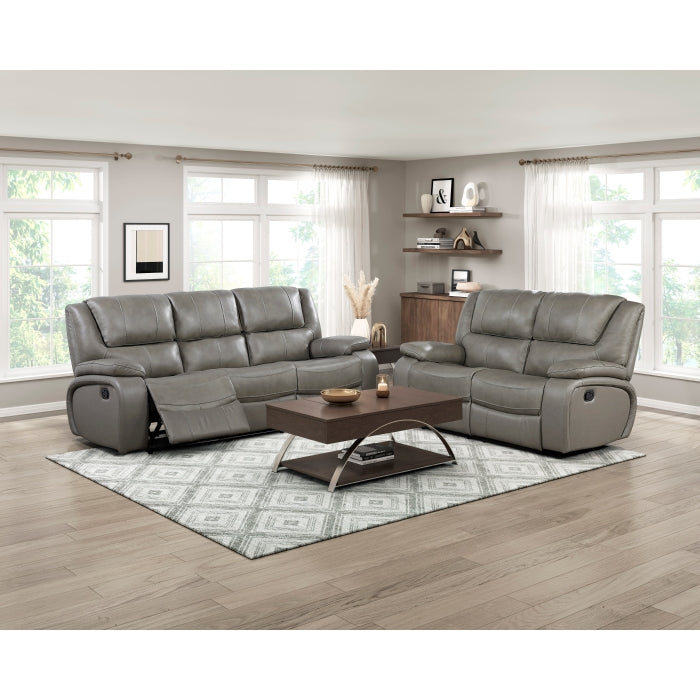 Ellicott Gray Double Reclining Loveseat
