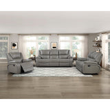 Ellicott Gray Double Reclining Loveseat