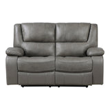 Ellicott Gray Double Reclining Loveseat - Ornate Home