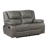 Ellicott Gray Double Reclining Loveseat - Ornate Home