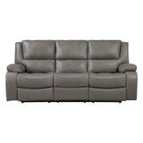 Ellicott Gray Double Reclining Sofa - Ornate Home