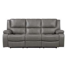 Ellicott Gray Double Reclining Sofa - Ornate Home