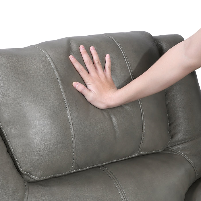 Ellicott Gray Double Reclining Sofa - Ornate Home