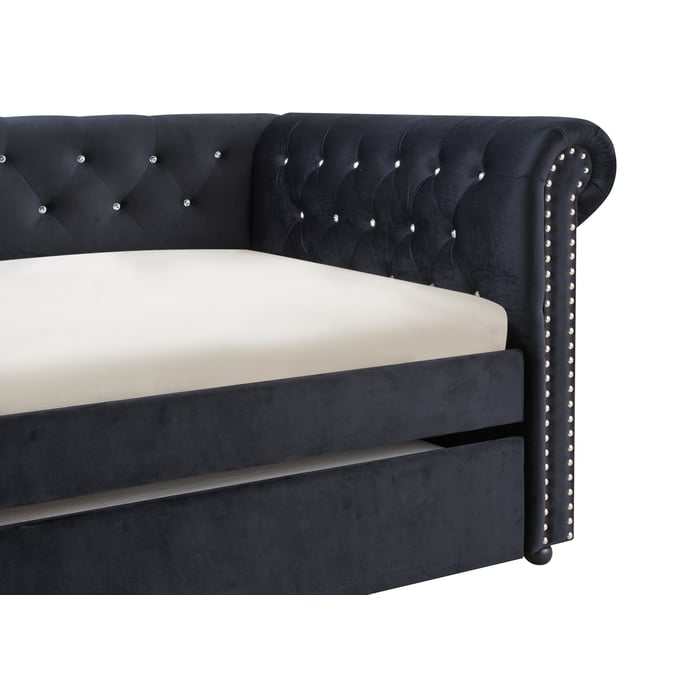 Ellie Black Daybed w/ Trundle - Ornate Home