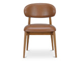Ellie Brown Leather Dining Chair - Ornate Home