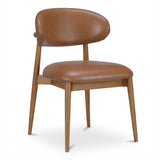 Ellie Brown Leather Dining Chair - Ornate Home