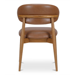 Ellie Brown Leather Dining Chair - Ornate Home