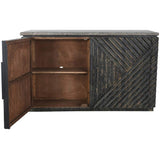 Ellington Black/Blue Sideboard 70" - Ornate Home