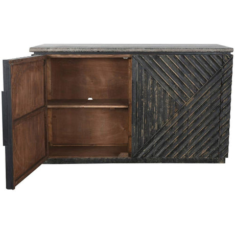 Ellington Black/Blue Sideboard 70" - Ornate Home