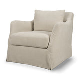 Ellington Cream Slipcovered Slope Arm Accent Chair - Ornate Home