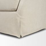 Ellington Cream Slipcovered Slope Arm Accent Chair - Ornate Home