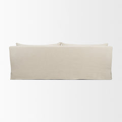Ellington Cream Slipcovered Slope Arm Sofa - Ornate Home
