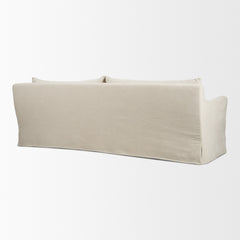 Ellington Cream Slipcovered Slope Arm Sofa - Ornate Home
