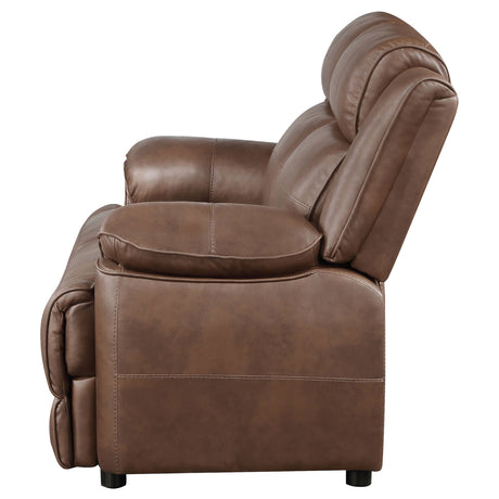 Ellington Dark Brown Loveseat - Ornate Home