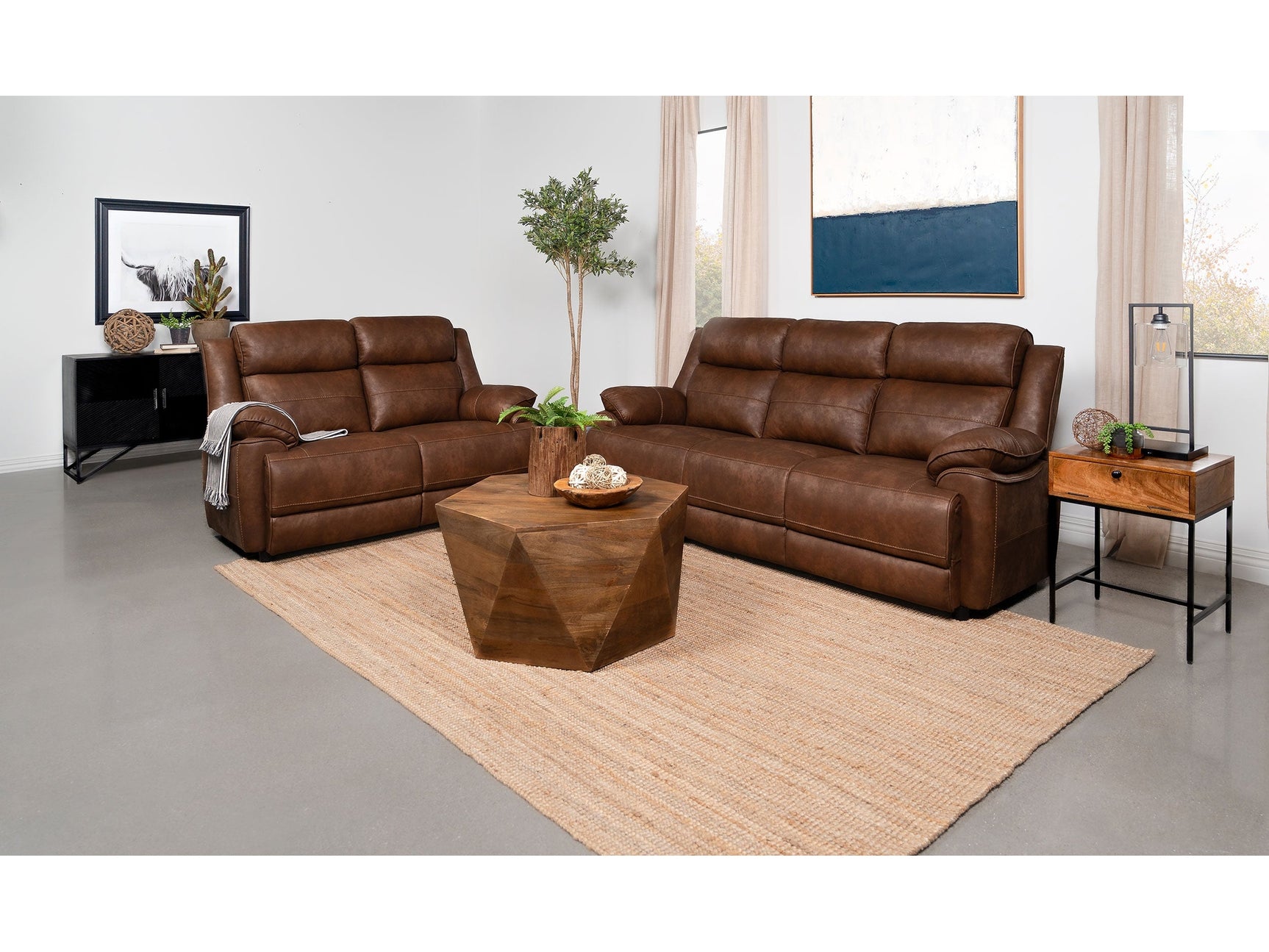 Ellington Dark Brown Sofa & Loveseat - Ornate Home