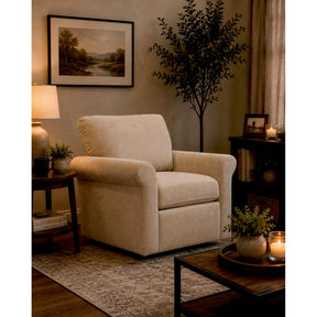Ellington Dos Beige Swivel Chair - Ornate Home