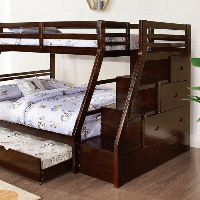 Ellington Espresso Twin/Full Bunk Bed - Ornate Home