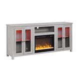 Ellington Light Gray 70"W Fireplace TV Stand - Ornate Home