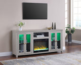 Ellington Light Gray 70"W Fireplace TV Stand - Ornate Home