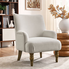 Ellington Salt Fabric Upholstered Accent Armchair - Ornate Home