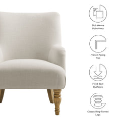 Ellington Salt Fabric Upholstered Accent Armchair - Ornate Home
