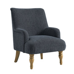Ellington Slate Blue Fabric Upholstered Accent Armchair - Ornate Home