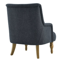 Ellington Slate Blue Fabric Upholstered Accent Armchair - Ornate Home