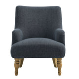 Ellington Slate Blue Fabric Upholstered Accent Armchair - Ornate Home
