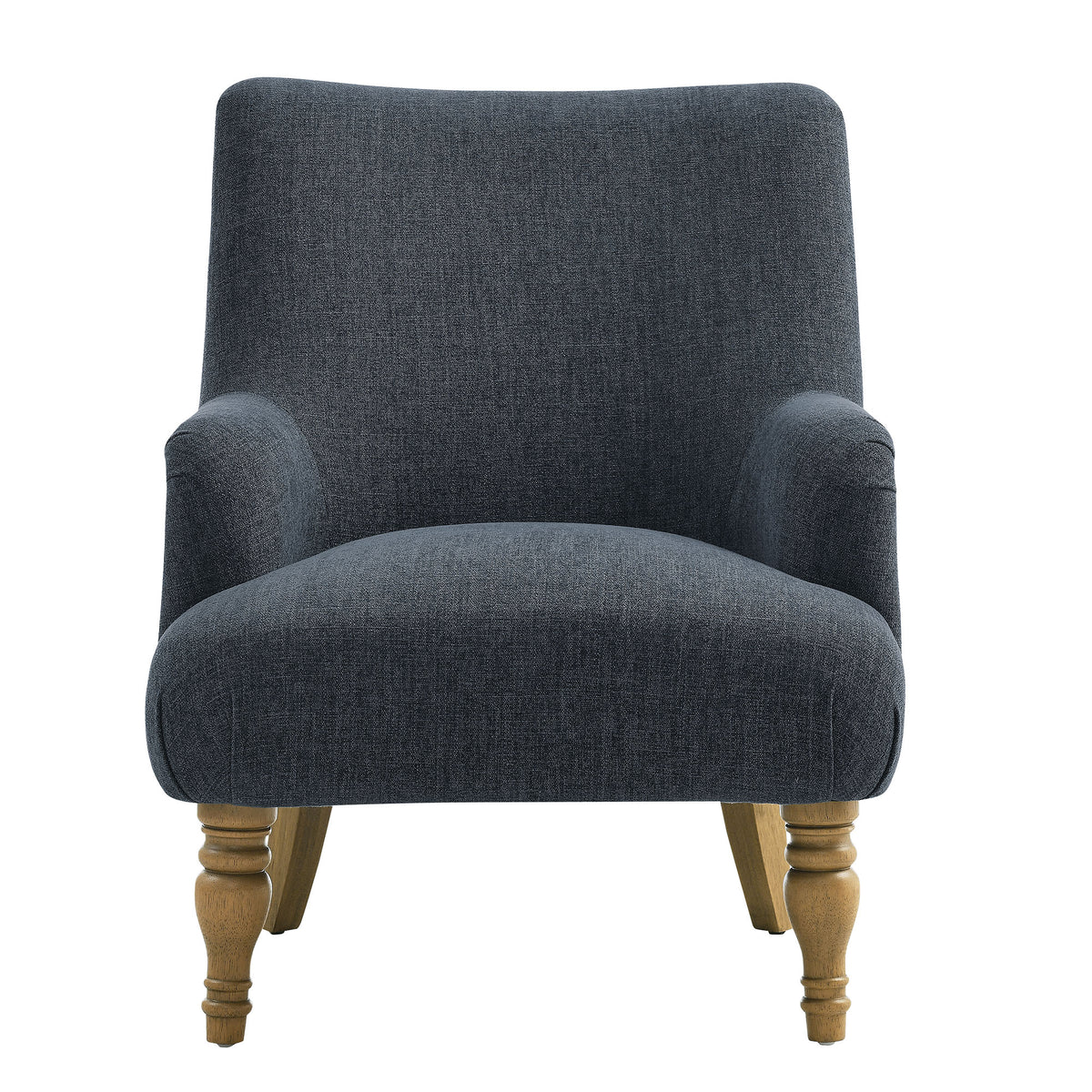 Ellington Slate Blue Fabric Upholstered Accent Armchair - Ornate Home