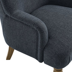 Ellington Slate Blue Fabric Upholstered Accent Armchair - Ornate Home