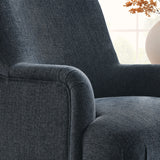 Ellington Slate Blue Fabric Upholstered Accent Armchair - Ornate Home