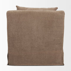 Ellington Stonewashed Latte Slipcovered Slope Arm Accent Chair - Ornate Home