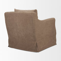 Ellington Stonewashed Latte Slipcovered Slope Arm Accent Chair - Ornate Home