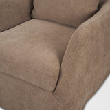 Ellington Stonewashed Latte Slipcovered Slope Arm Accent Chair - Ornate Home