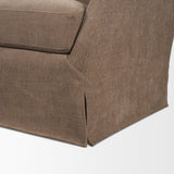 Ellington Stonewashed Latte Slipcovered Slope Arm Accent Chair - Ornate Home