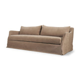 Ellington Stonewashed Latte Slipcovered Slope Arm Sofa - Ornate Home