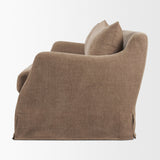 Ellington Stonewashed Latte Slipcovered Slope Arm Sofa - Ornate Home