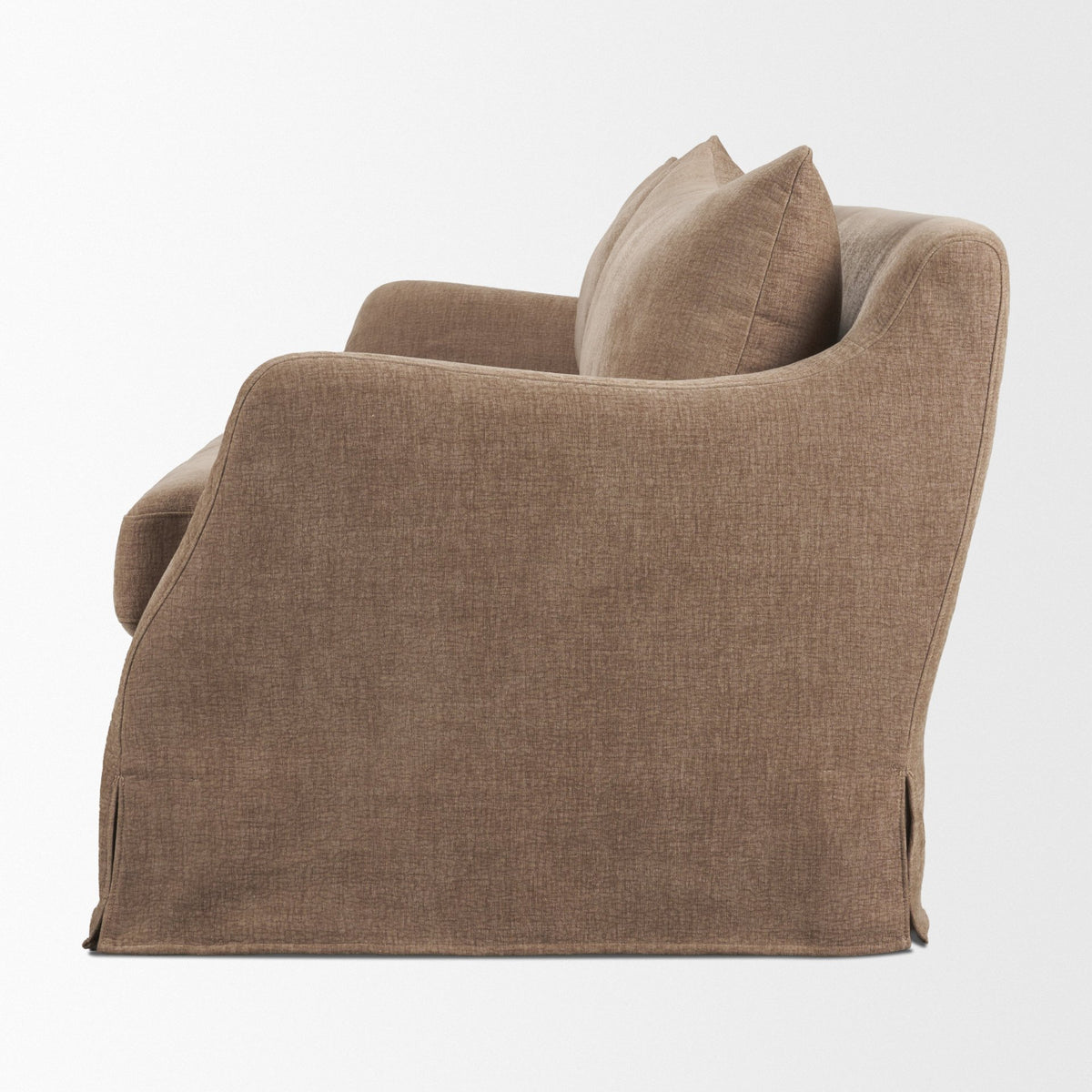 Ellington Stonewashed Latte Slipcovered Slope Arm Sofa - Ornate Home