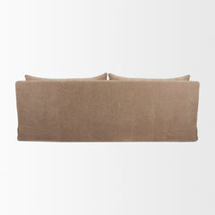 Ellington Stonewashed Latte Slipcovered Slope Arm Sofa - Ornate Home