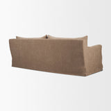 Ellington Stonewashed Latte Slipcovered Slope Arm Sofa - Ornate Home