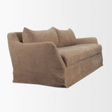 Ellington Stonewashed Latte Slipcovered Slope Arm Sofa - Ornate Home