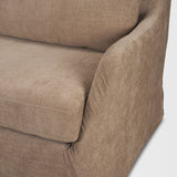 Ellington Stonewashed Latte Slipcovered Slope Arm Sofa - Ornate Home