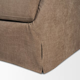 Ellington Stonewashed Latte Slipcovered Slope Arm Sofa - Ornate Home