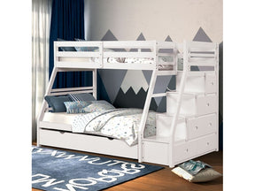 Ellington White Twin/Full Bunk Bed - Ornate Home