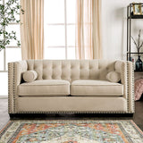 Elliot Beige Loveseat - Ornate Home