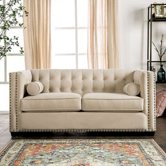 Elliot Beige Loveseat - Ornate Home