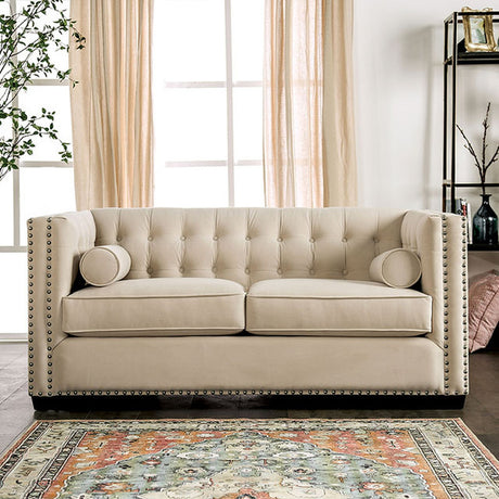 Elliot Beige Loveseat - Ornate Home