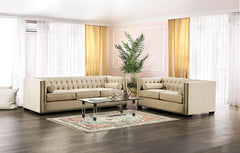 Elliot Beige Loveseat - Ornate Home