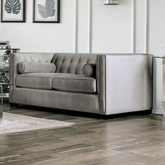 Elliot Light Gray Loveseat - Ornate Home