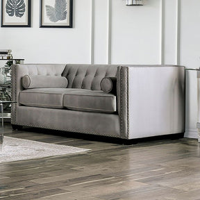 Elliot Light Gray Loveseat - Ornate Home